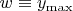 $w \equiv y_{\max}$