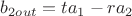 $b_{2out} = t a_{1} - r a_{2}$