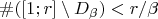 $\#([1;r]\setminus D_\beta)<r/\beta$