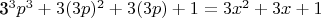 3^3p^3+3(3p)^2+3(3p)+1=3x^2+3x+1