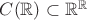 $C(\mathbb{R})\subset\mathbb{R}^\mathbb{R}$