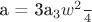 a = \frac{3a_3w^2}{4}