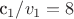 c_1/v_1 = 8
