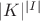 $|K|^{|I|}$
