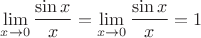 $\lim\limits_{x\to 0}\dfrac{\sin x}x=\lim\limits_{x\to 0}\dfrac{\sin x°}{x°}=1$ $\lim\limits_{x\to 0}\dfrac{\sin x}x=\lim\limits_{x\to 0}\dfrac{\sin x°}{x°}=1$