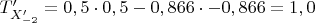 $T_{X_{-2}'}'= 0,5\cdot0,5-0,866\cdot-0,866=1,0$
