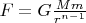 $F=G\frac{Mm}{r^{n-1}} $