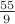 $\frac{55}{9}$