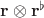 $\mathbf r\otimes\mathbf r^\flat$