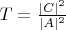 $T=\frac{|C|^2}{|A|^2}$