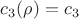 $c_3(\rho)=c_3$