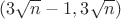 $(3\sqrt{n}-1, 3\sqrt{n})$