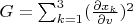 $G=\sum_{k=1}^3(\frac{\partial x_k}{\partial v})^2$