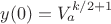 $y(0)=V_a^{k/2+1}$
