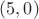 $(5, 0)$