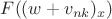 $F((w + v_{nk})_x)$