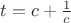 $t=c+{1\over c}$ $t=c+{1\over c}$
