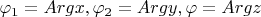 $ \varphi_1 = Arg x, \varphi_2 = Arg y, \varphi = Arg z $