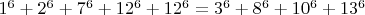 $1^6+2^6+7^6+12^6+12^6=3^6+8^6+10^6+13^6$