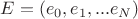 $E=(e_0, e_1, ... e_N)$
