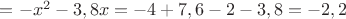 $=-x^2-3,8x=-4+7,6-2-3,8=-2,2$