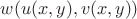 $w(u(x,y),v(x,y))$
