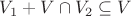 $V_1+V\cap V_2\subseteq V$