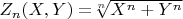 $Z_n(X,Y) = $\sqrt[n]{X^n+Y^n}$ $