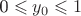 $\[{\text{0}} \leqslant {y_0} \leqslant 1\]$