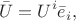 $$\bar{U}=U^i\bar{e}_i,$$