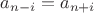 $a_{n-i}=a_{n+i}$