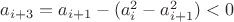 $a_{i+3}=a_{i+1}-(a_{i}^2-a_{i+1}^2)<0$