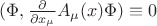 $(\Phi,\frac{\partial}{\partial x_{\mu}} A_{\mu}(x) \Phi) \equiv 0$