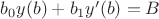 $b_0y(b)+b_1y'(b)=B$