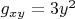 $g_{xy}=3y^2$