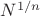 $N^{1/n}$
