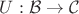 $U: \mathcal B \to \mathcal C$