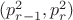 $(p^2_{r-1},p^2_{r})$