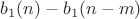 $b_1(n)-b_1(n-m)$