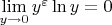 $\lim\limits_{y\to 0}y^{\varepsilon}\ln y=0$