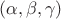 $(\alpha, \beta, \gamma)$