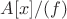 $A[x]/(f)$