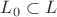 $L_0\subset L$ $L_0\subset L$