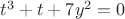 $t^3+t+7y^2=0$
