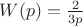 $W(p)=\frac{2}{3p}$