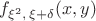 $f_{\xi^2,\, \xi+\delta}(x,y)$