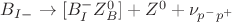 $B_{I-} \to [B^-_{I}Z_B^0] + Z^0 + \nu_{p^-p^+}$