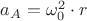 $a_A = \omega_0 ^2 \cdot r$