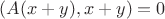 $(A(x+y),x+y)=0$