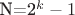 N=2^k-1 N=2^k-1
